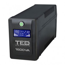 UPS 1600VA / 900W Line Interactive cu 4 iesiri si display TED-1600